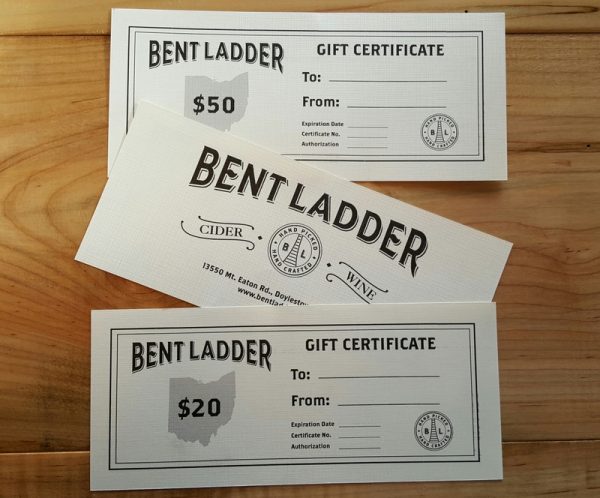 Sample gift certificates