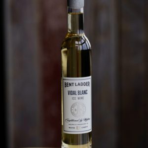 A bottle of Vidal Blanc Ice Wine