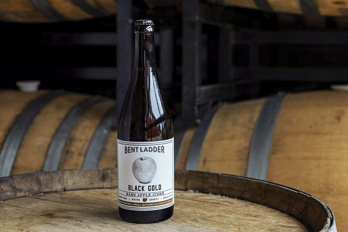 A bottle of Black Gold cider